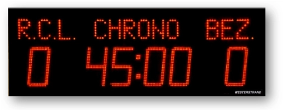 scorebord voor voetbal, rugby, hockey, korfbal met plaats voor sponsors