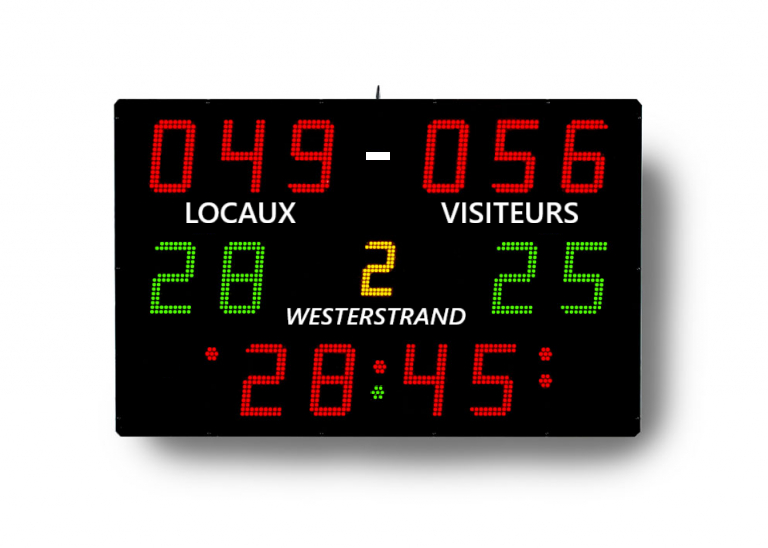 Basic 250 marquoir elektronique pour basketbal, volleybal, handbal, futsal, waterpolo, ijshockey
