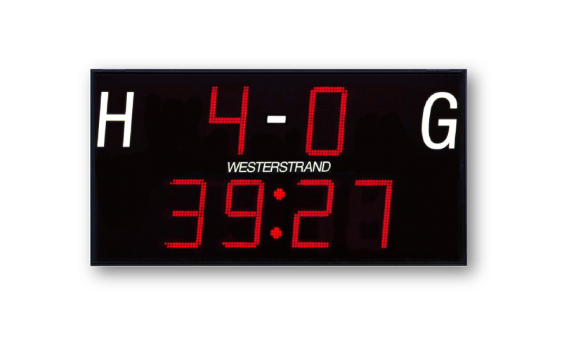 elektronisch scorebord voor voetbal, korfbal, hockey