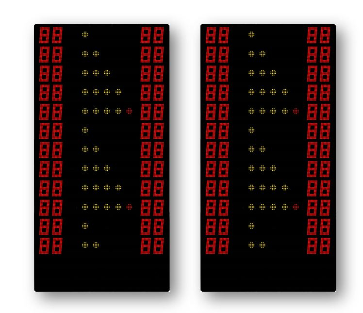 Basic 250 module weergave persoonlijke fouten en score voor basketbal