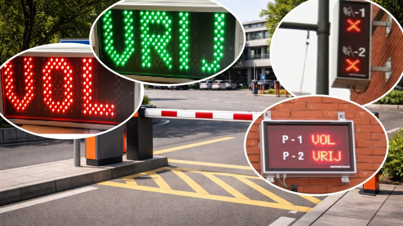 displays voor aanduiding vrije plaatsen parking