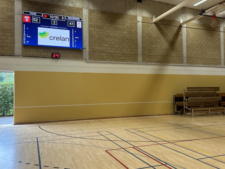LED scherm met elektronisch scorebord voor basketbal en sponsors